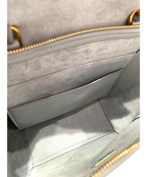 CELINE（セリーヌ）CELINE (セリーヌ) マイクロベルトバッグ ブルーグレー サイズ:マイクロの古着・服飾アイテム