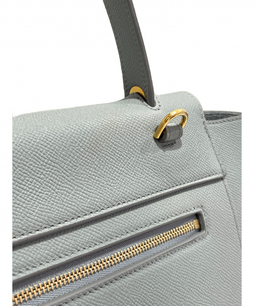 CELINE（セリーヌ）CELINE (セリーヌ) マイクロベルトバッグ ブルーグレー サイズ:マイクロの古着・服飾アイテム
