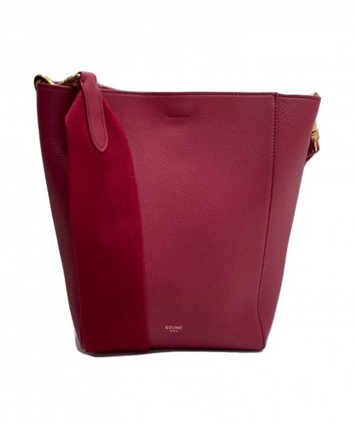 CELINE（セリーヌ）CELINE (セリーヌ) サングル/ショルダーバッグ ラズベリ サイズ:-の古着・服飾アイテム