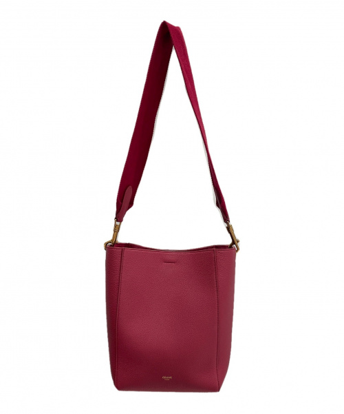 CELINE（セリーヌ）CELINE (セリーヌ) サングル/ショルダーバッグ ラズベリ サイズ:-の古着・服飾アイテム