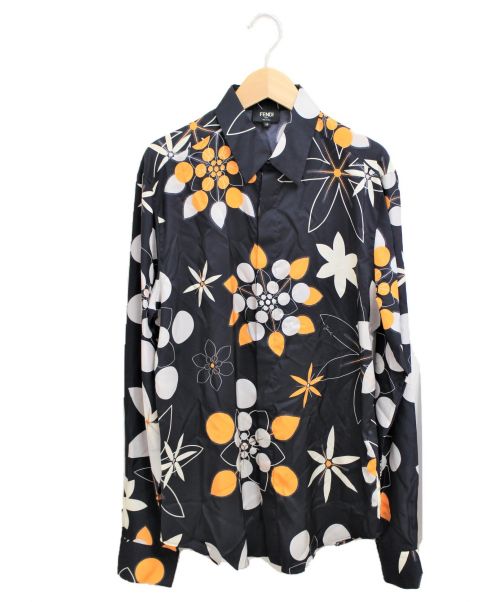 FENDI（フェンディ）FENDI (フェンディ) 20SS シルクシャツ ブラック サイズ:39の古着・服飾アイテム