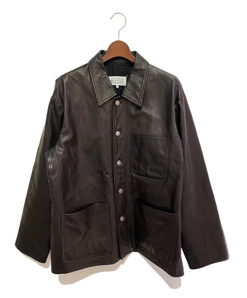Maison Margiela（メゾンマルジェラ）Maison Margiela (メゾンマルジェラ) オーバーサイズレザージャケット ブラック サイズ:44の古着・服飾アイテム