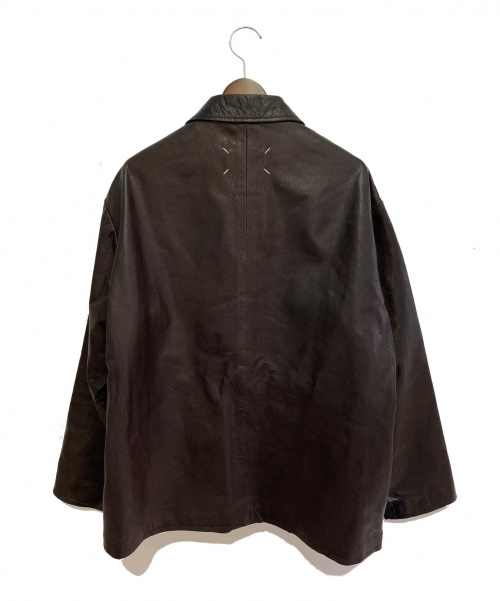 Maison Margiela（メゾンマルジェラ）Maison Margiela (メゾンマルジェラ) オーバーサイズレザージャケット ブラック サイズ:44の古着・服飾アイテム