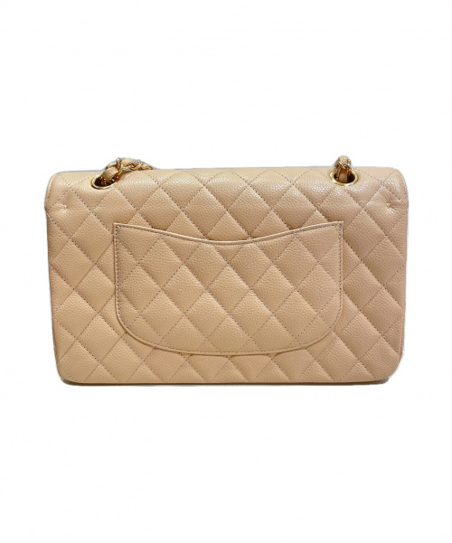 CHANEL（シャネル）CHANEL (シャネル) ダブルフラップマトラッセ25 ベージュ サイズ:25 キャビアスキンの古着・服飾アイテム