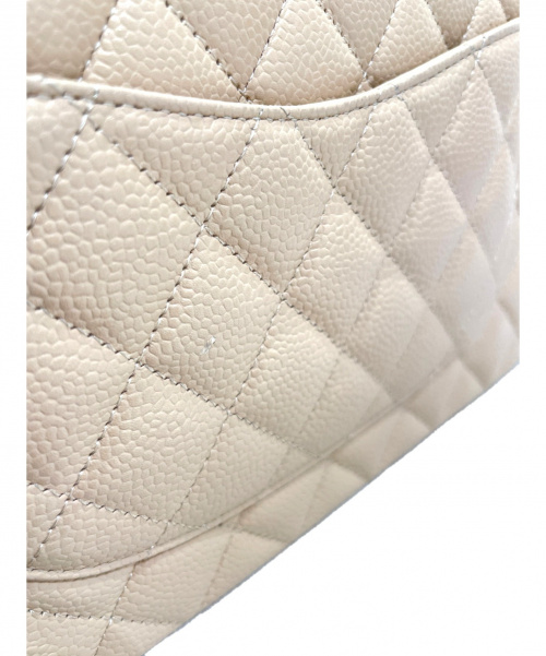 CHANEL（シャネル）CHANEL (シャネル) ダブルフラップマトラッセ25 ベージュ サイズ:25 キャビアスキンの古着・服飾アイテム