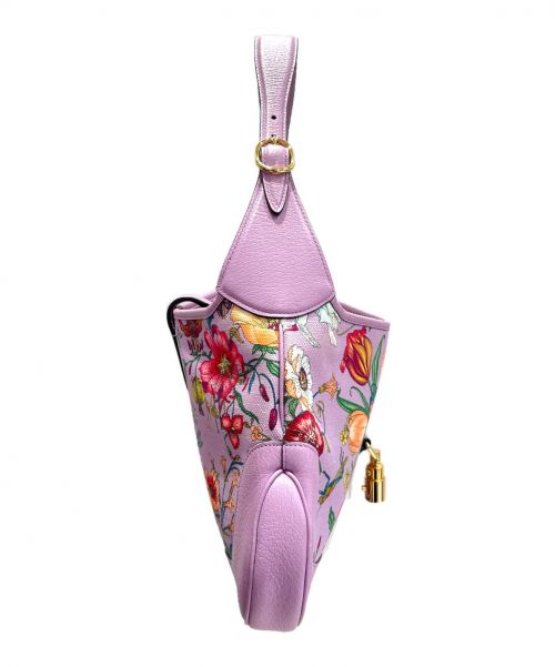GUCCI（グッチ）GUCCI (グッチ) ニュージャッキーフローラホーボーバッグ パープル サイズ:ミディアムの古着・服飾アイテム