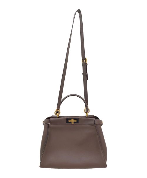 FENDI（フェンディ）FENDI (フェンディ) ピーカブー ブラウン サイズ:ミディアムの古着・服飾アイテム