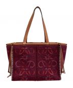 LOEWEロエベ）の古着「アナグラムクッショントート」｜ワインレッド