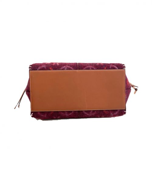 LOEWE（ロエベ）LOEWE (ロエベ) アナグラムクッショントート ワインレッド サイズ:-の古着・服飾アイテム