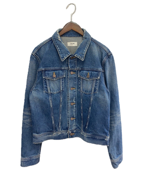 CELINE（セリーヌ）CELINE (セリーヌ) ダメージ加工デニムジャケット インディゴ サイズ:Lの古着・服飾アイテム