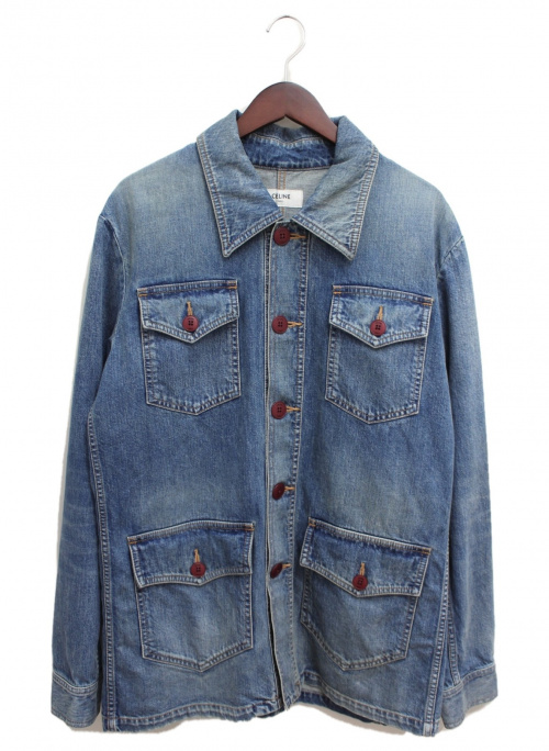 CELINE（セリーヌ）CELINE (セリーヌ) 20SS サファリデニムジャケット インディゴ サイズ:Lの古着・服飾アイテム