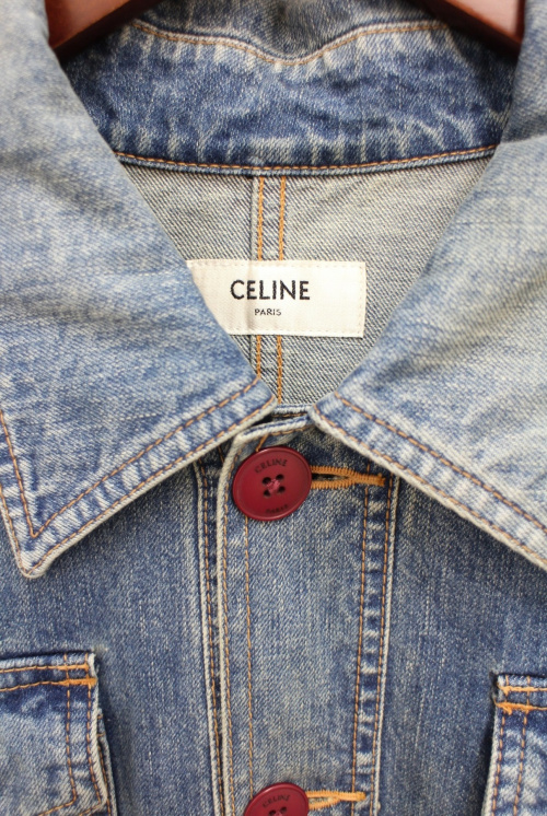 CELINE（セリーヌ）CELINE (セリーヌ) 20SS サファリデニムジャケット インディゴ サイズ:Lの古着・服飾アイテム