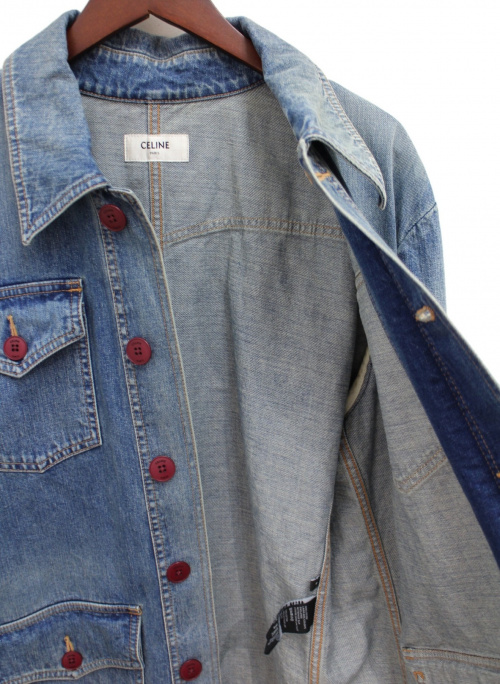 CELINE（セリーヌ）CELINE (セリーヌ) 20SS サファリデニムジャケット インディゴ サイズ:Lの古着・服飾アイテム