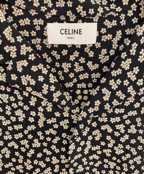 CELINE（セリーヌ）CELINE (セリーヌ) 20AW ハワイアンシャツ ブラック×ベージュ サイズ:39の古着・服飾アイテム