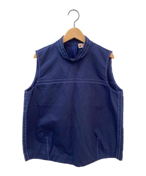 MARNI（マルニ）MARNI (マルニ) ノースリーブカットソー ネイビー サイズ:40の古着・服飾アイテム