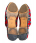 中古・古着 GUCCI (グッチ) 蜂ジャガードプリンスタウン/サンダル レッド サイズ:37：32800円
