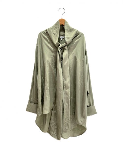 LOEWE（ロエベ）LOEWE (ロエベ) アナグラムジャカードラバリエールブラウス オリーブ サイズ:32の古着・服飾アイテム