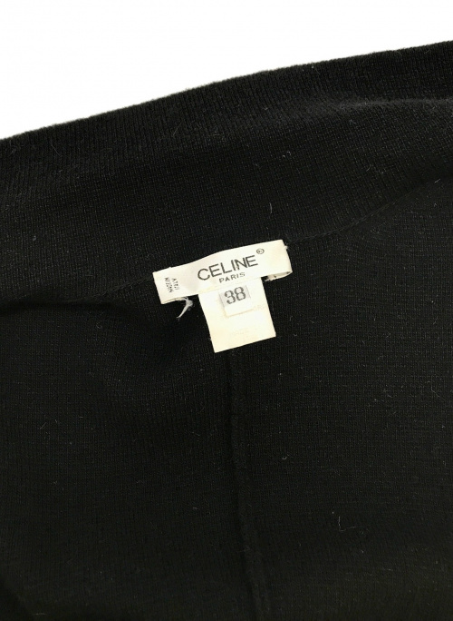 CELINE（セリーヌ）CELINE (セリーヌ) [OLD]ニットジャケット ブラック サイズ:38表記の古着・服飾アイテム
