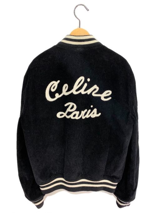 CELINE（セリーヌ）CELINE (セリーヌ) エンブロイダリー テディ コーデュロイブルゾン ブラック サイズ:48の古着・服飾アイテム