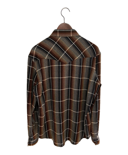CELINE（セリーヌ）CELINE (セリーヌ) 21SS クラシックシャツ ブラウン×グレー サイズ:40の古着・服飾アイテム