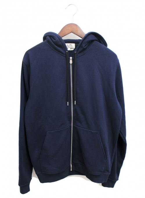 HERMES（エルメス）HERMES (エルメス) ジップパーカー ネイビー×ブラック サイズ:Mの古着・服飾アイテム