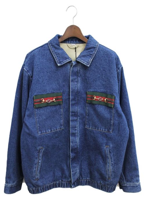 GUCCI（グッチ）GUCCI (グッチ) ウォッシュ加工デニムジャケット インディゴ サイズ:50の古着・服飾アイテム