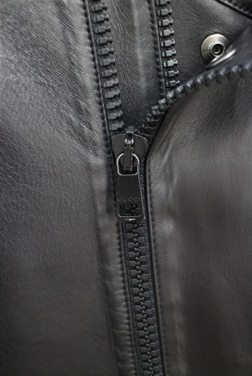 GUCCI（グッチ）GUCCI (グッチ) ライダースジャケット ブラック サイズ:44の古着・服飾アイテム