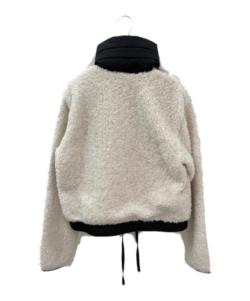 MONCLER（モンクレール）MONCLER (モンクレール) ファーシャーリングクロップドジャケット ホワイト サイズ:XSの古着・服飾アイテム