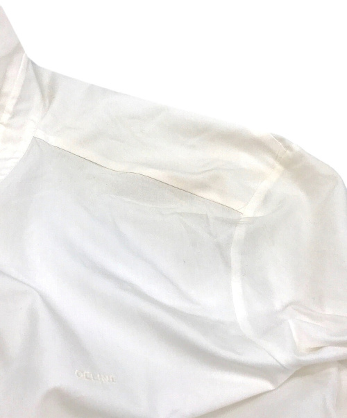 CELINE（セリーヌ）CELINE (セリーヌ) [OLD]プレーンロゴドレスシャツ ホワイト サイズ:38表記の古着・服飾アイテム