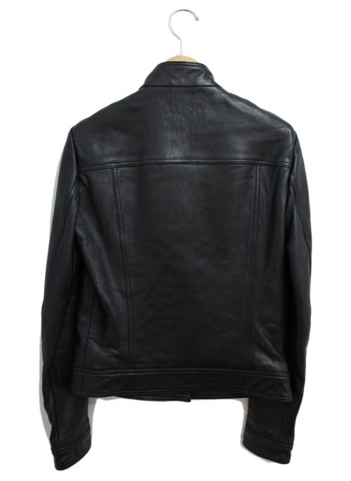 GUCCI（グッチ）GUCCI (グッチ) レザーシングルライダースジャケット ブラック サイズ:38の古着・服飾アイテム