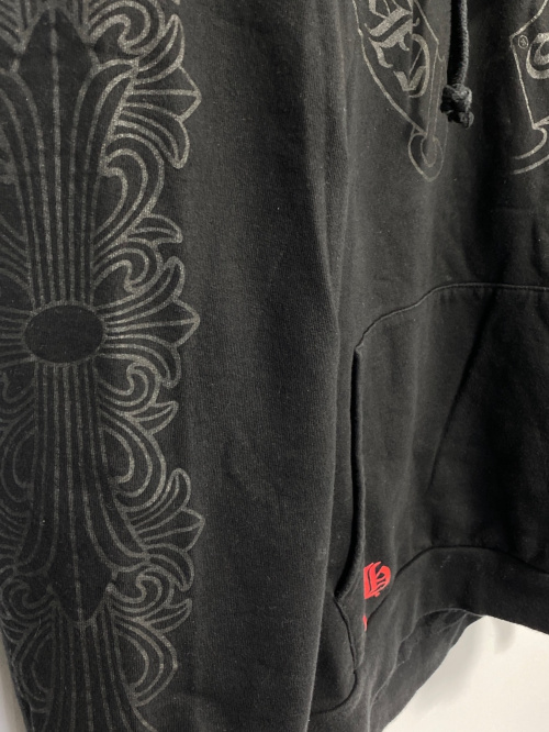 CHROME HEARTS（クロムハーツ）CHROME HEARTS (クロムハーツ) プルオーバーパーカー ブラック サイズ:XXLの古着・服飾アイテム