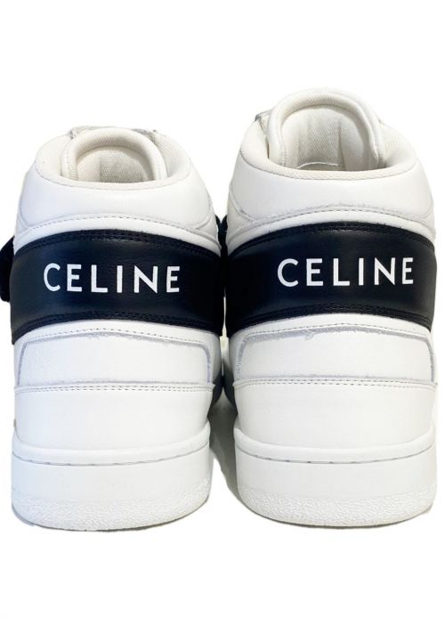 CELINE（セリーヌ）CELINE (セリーヌ) CT-03 ベルクロストラップ付き ハイスニーカー ホワイト×ブラック サイズ:42の古着・服飾アイテム