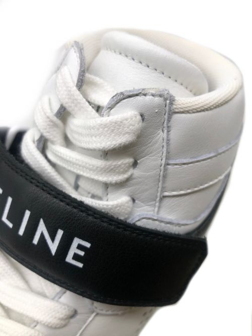 CELINE（セリーヌ）CELINE (セリーヌ) CT-03 ベルクロストラップ付き ハイスニーカー ホワイト×ブラック サイズ:42の古着・服飾アイテム