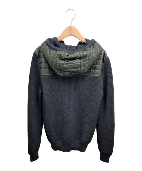 MONCLER（モンクレール）MONCLER (モンクレール) 切替ジップアップニット オリーブ×グレー サイズ:Sの古着・服飾アイテム