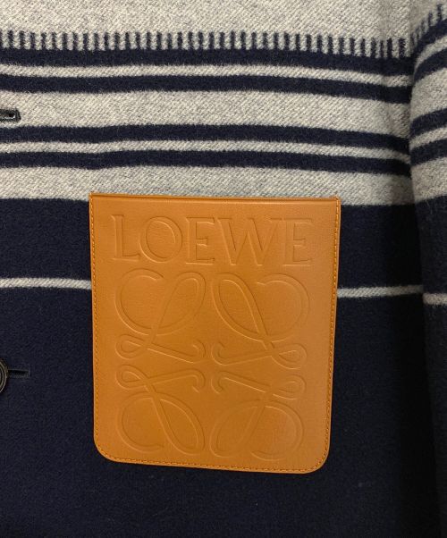 LOEWE（ロエベ）LOEWE (ロエベ) ウールカシミヤストライプワークウエアジャケット ネイビー サイズ:48 未使用品の古着・服飾アイテム