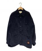 GUCCIグッチ）の古着「ストレッチコーデュロイパディングシャツ」｜ネイビー