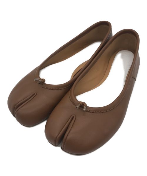 Maison Margiela 22（メゾンマルジェラ）Maison Margiela 22 (メゾン マルジェラ 22) Tabiフラットシューズ ブラウン サイズ:36の古着・服飾アイテム