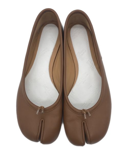 Maison Margiela 22（メゾンマルジェラ）Maison Margiela 22 (メゾン マルジェラ 22) Tabiフラットシューズ ブラウン サイズ:36の古着・服飾アイテム