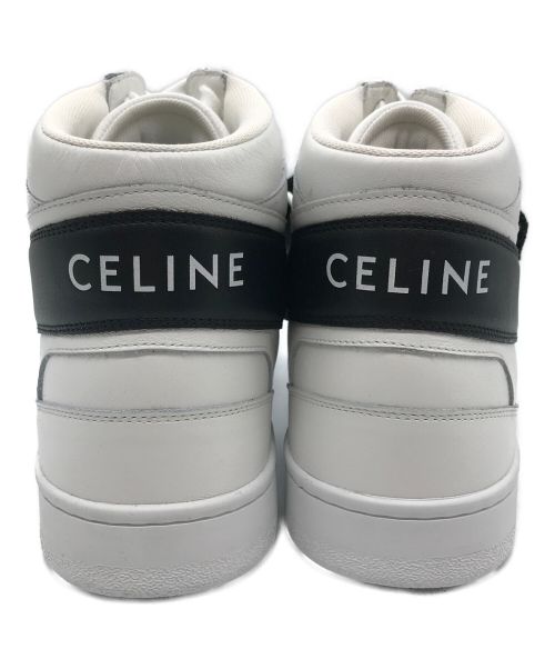 CELINE（セリーヌ）CELINE (セリーヌ) ベルクロハイカットスニーカー ホワイト×ブラック サイズ:SIZE 42の古着・服飾アイテム