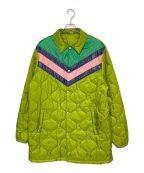 GUCCIグッチ）の古着「シェブロンストライプ中綿入ジャケット」｜黄緑