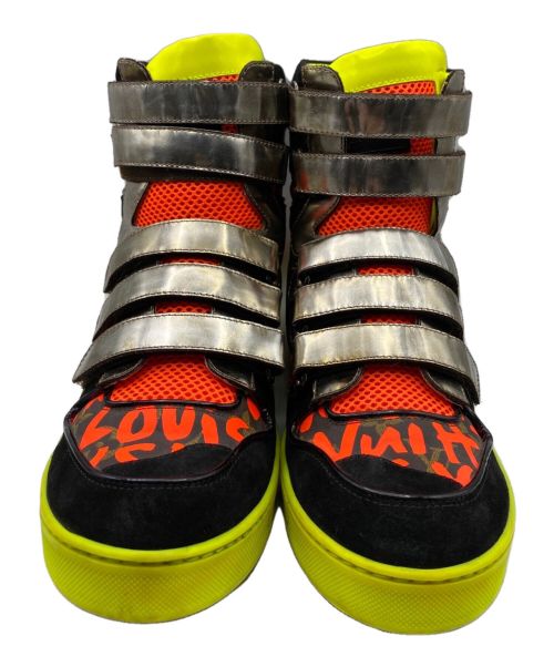 LOUIS VUITTON（ルイ ヴィトン）LOUIS VUITTON (ルイ ヴィトン) グラフィティベルクロハイカットスニーカー ブラック サイズ:8 1/2の古着・服飾アイテム