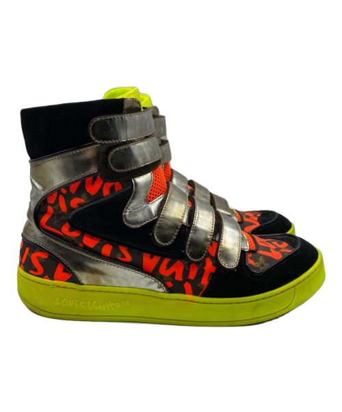 LOUIS VUITTON（ルイ ヴィトン）LOUIS VUITTON (ルイ ヴィトン) グラフィティベルクロハイカットスニーカー ブラック サイズ:8 1/2の古着・服飾アイテム