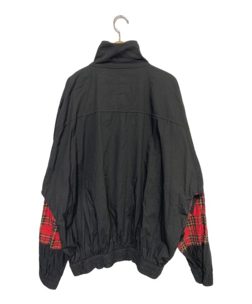 BALENCIAGA（バレンシアガ）BALENCIAGA (バレンシアガ) 18AW ポプリンチェックコットンジャケット ブラック×レッド サイズ:50の古着・服飾アイテム