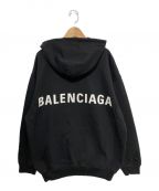 BALENCIAGAバレンシアガ）の古着「BACK LOGO HOODIE」｜ブラック