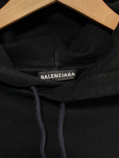 BALENCIAGA（バレンシアガ）BALENCIAGA (バレンシアガ) BACK LOGO HOODIE ブラック サイズ:XLの古着・服飾アイテム
