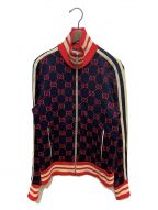 GUCCIグッチ）の古着「GGジャガードテクニカルジャージブルゾン」｜ネイビー