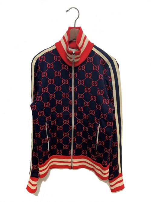GUCCI（グッチ）GUCCI (グッチ) GGジャガードテクニカルジャージブルゾン ネイビー サイズ:XSの古着・服飾アイテム