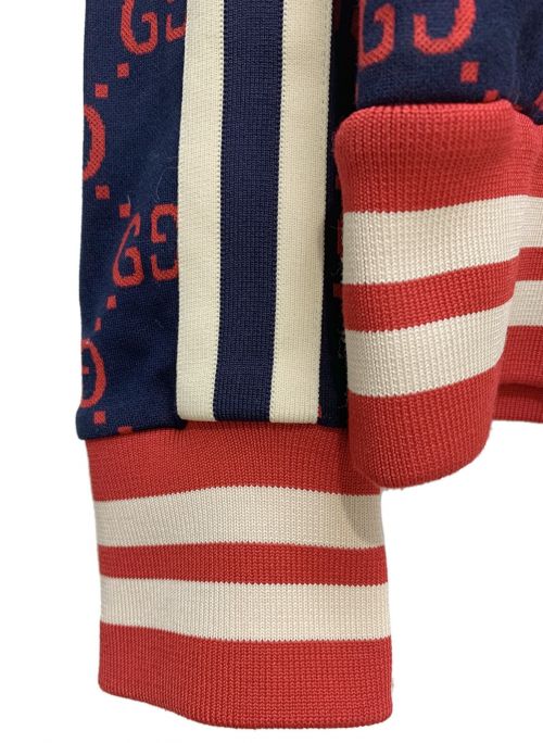 GUCCI（グッチ）GUCCI (グッチ) GGジャガードテクニカルジャージブルゾン ネイビー サイズ:XSの古着・服飾アイテム