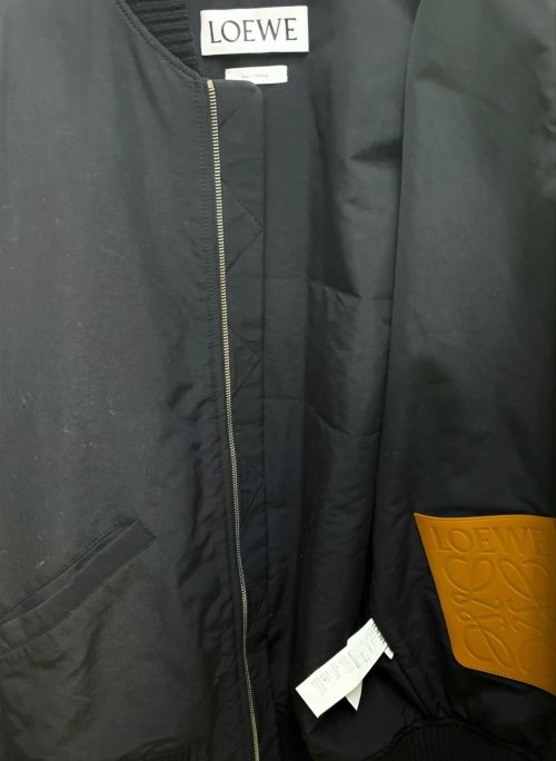 LOEWE（ロエベ）LOEWE (ロエベ) バックプリントボンバージャケット ブラック サイズ:42の古着・服飾アイテム