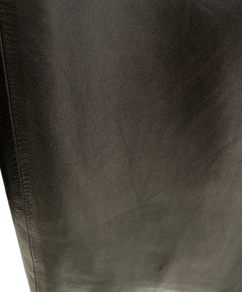 CELINE（セリーヌ）CELINE (セリーヌ) レザーワイドパンツ ブラック サイズ:36の古着・服飾アイテム